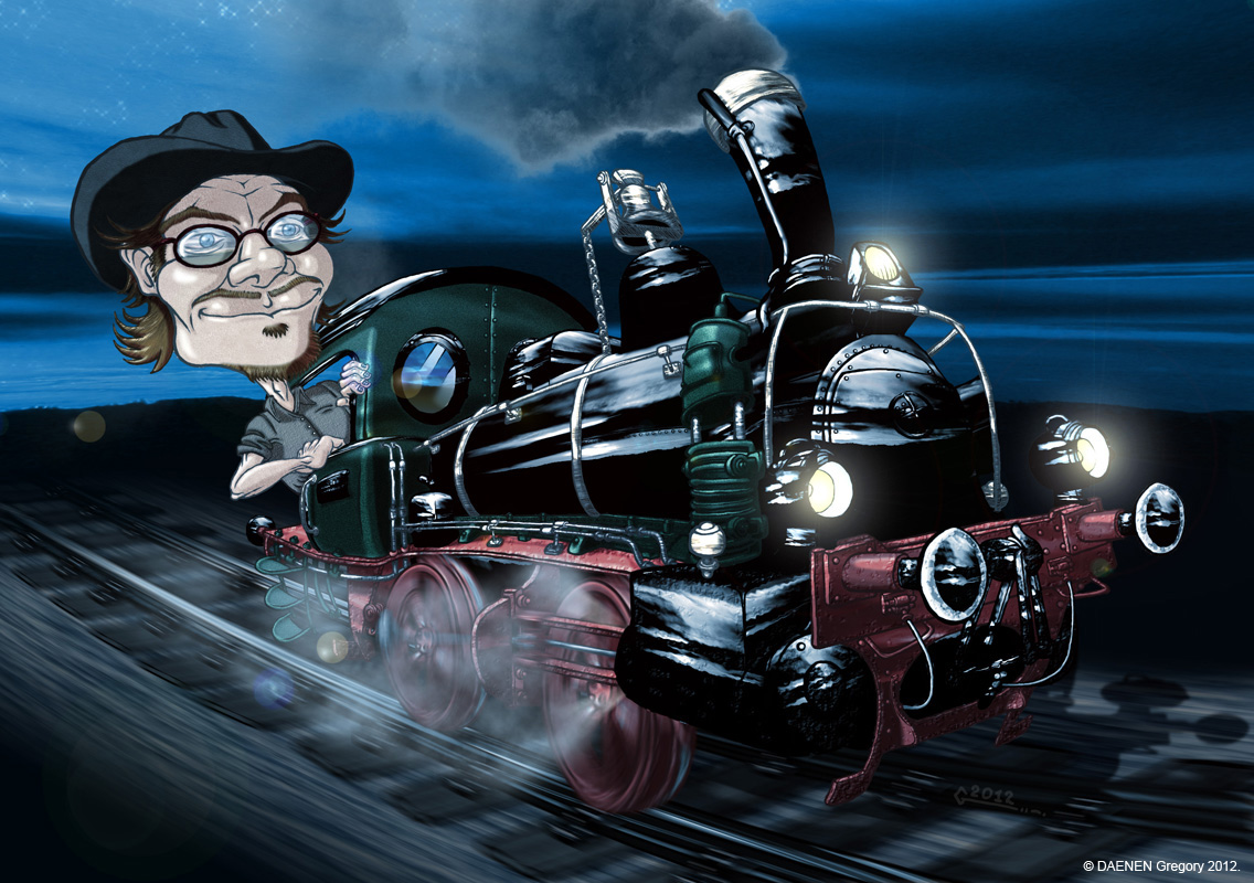 THE NIGHT TRAIN : 2012 : Caricature : projet personnel : Photoshop.